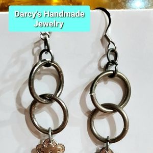 Rustic Cross Handmade Earrings